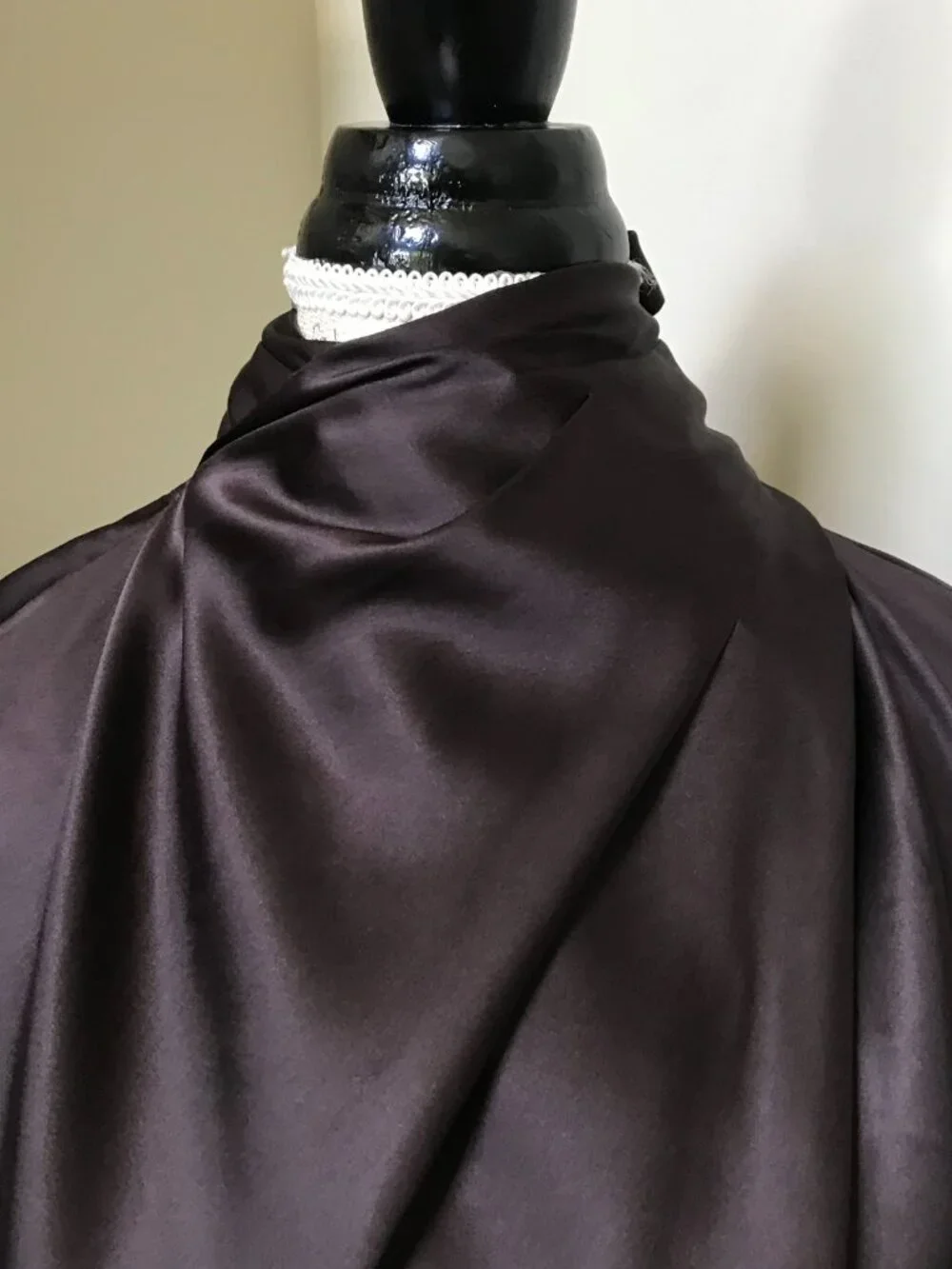 Veronica Beard Leilany Draped Top Shirt Blouse Womens 0 Brown Chocolate Silk - Picture 6 of 13